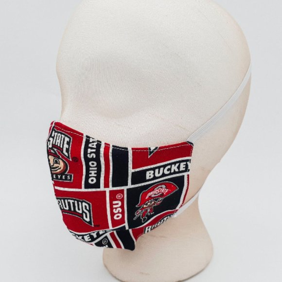 Ohio State Form-Fitted Cotton Face Mask - Picture 4 of 4